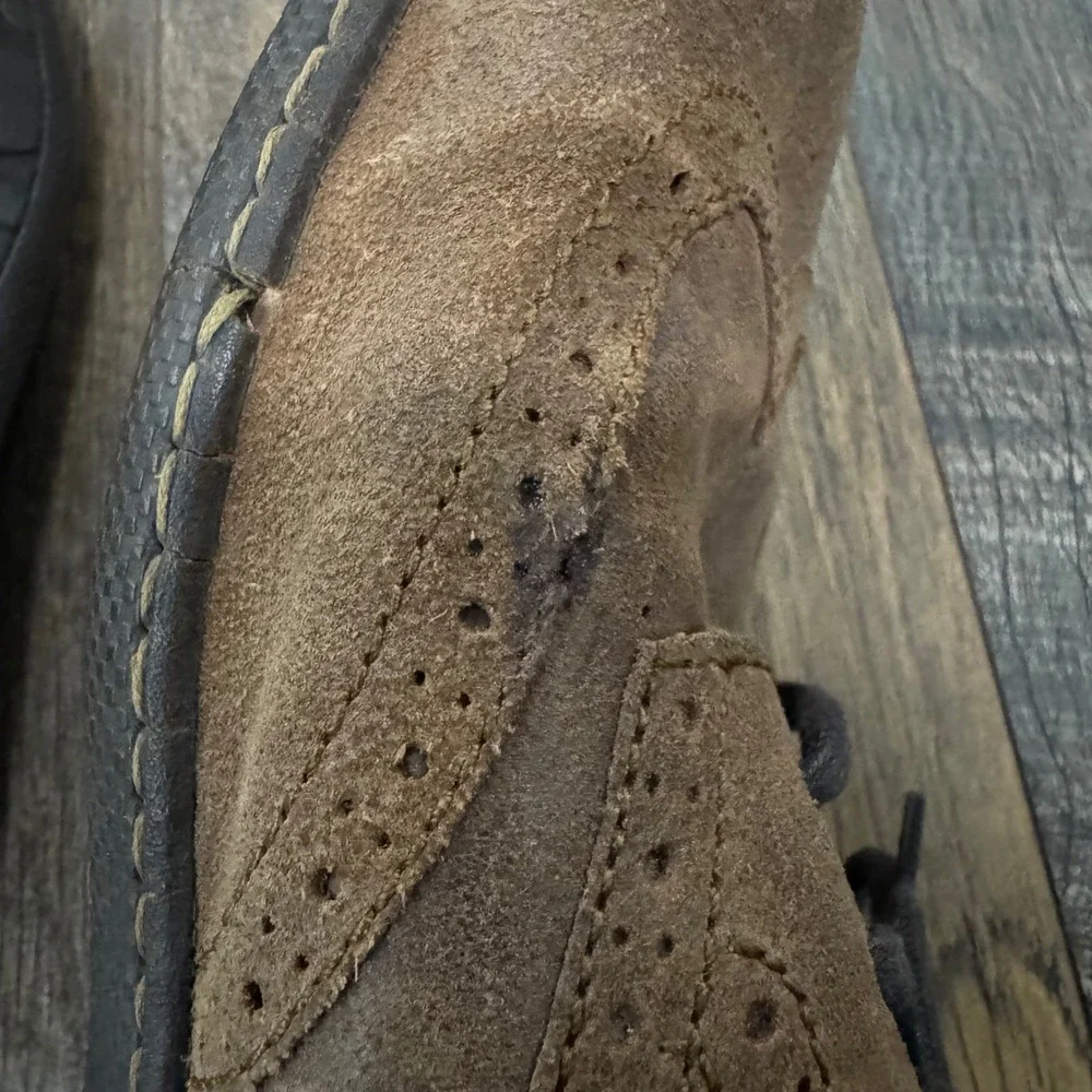Born Hemlock Mens Brown Suede Wingtip Oxford Brogue Comfort Dress‎ Shoes Size 13